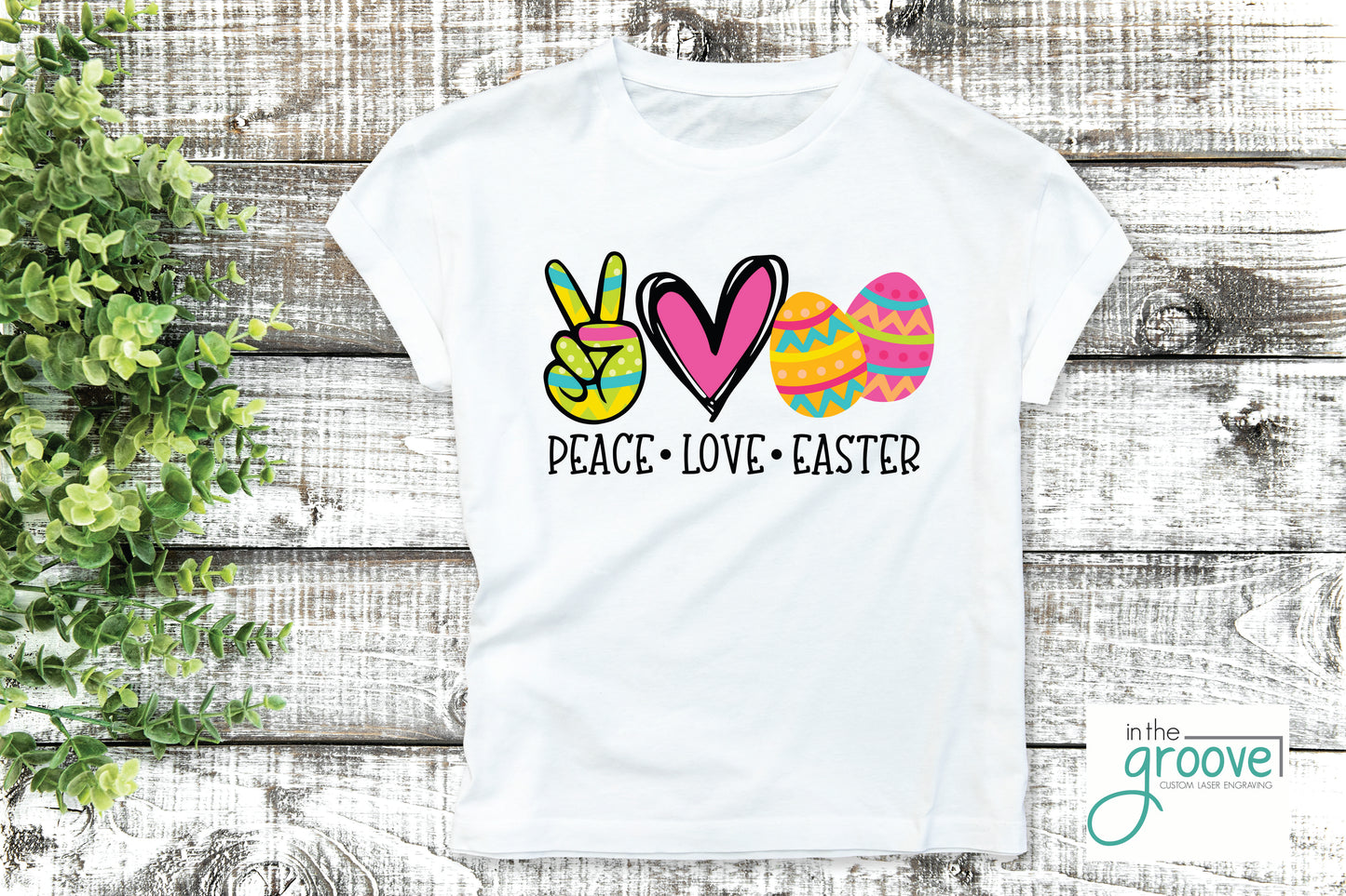 Peace Love Easter T-Shirt - Retro Holiday Vibes Tee
