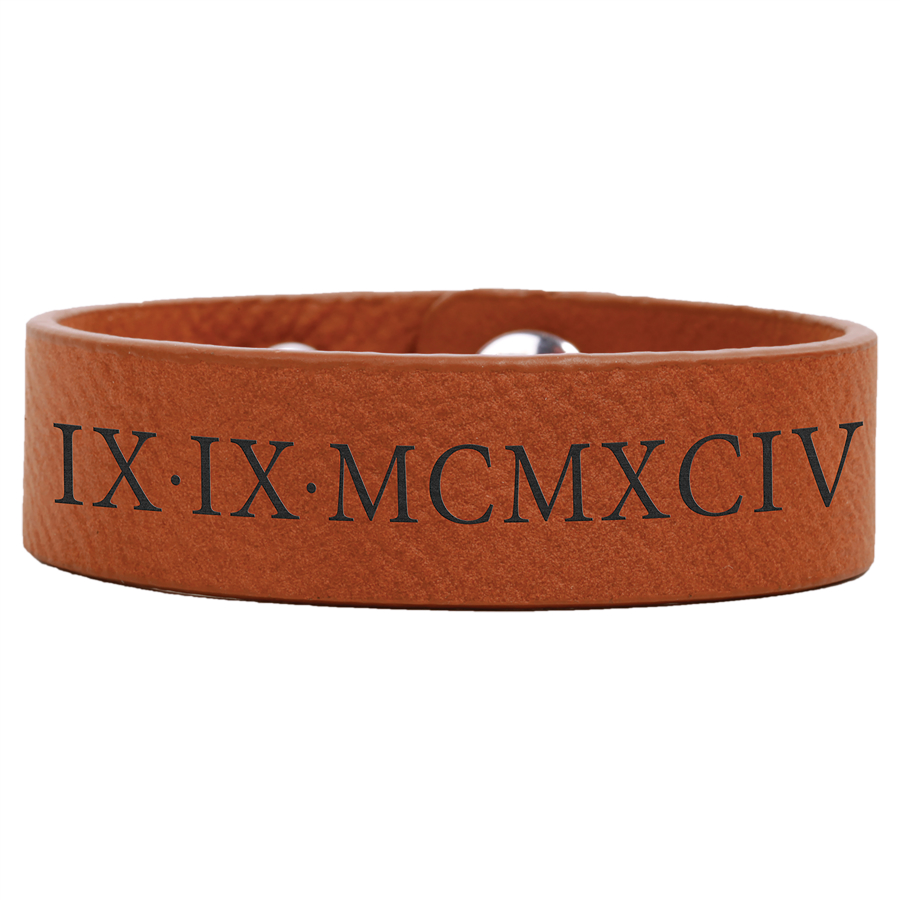 Laserable Leatherette Cuff Bracelet