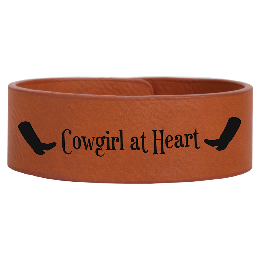 Laserable Leatherette Cuff Bracelet