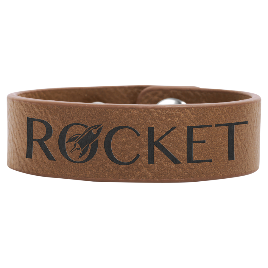 Laserable Leatherette Cuff Bracelet