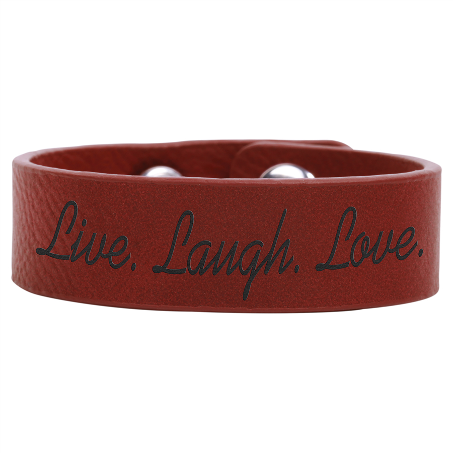 Laserable Leatherette Cuff Bracelet