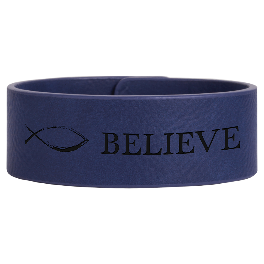 Laserable Leatherette Cuff Bracelet