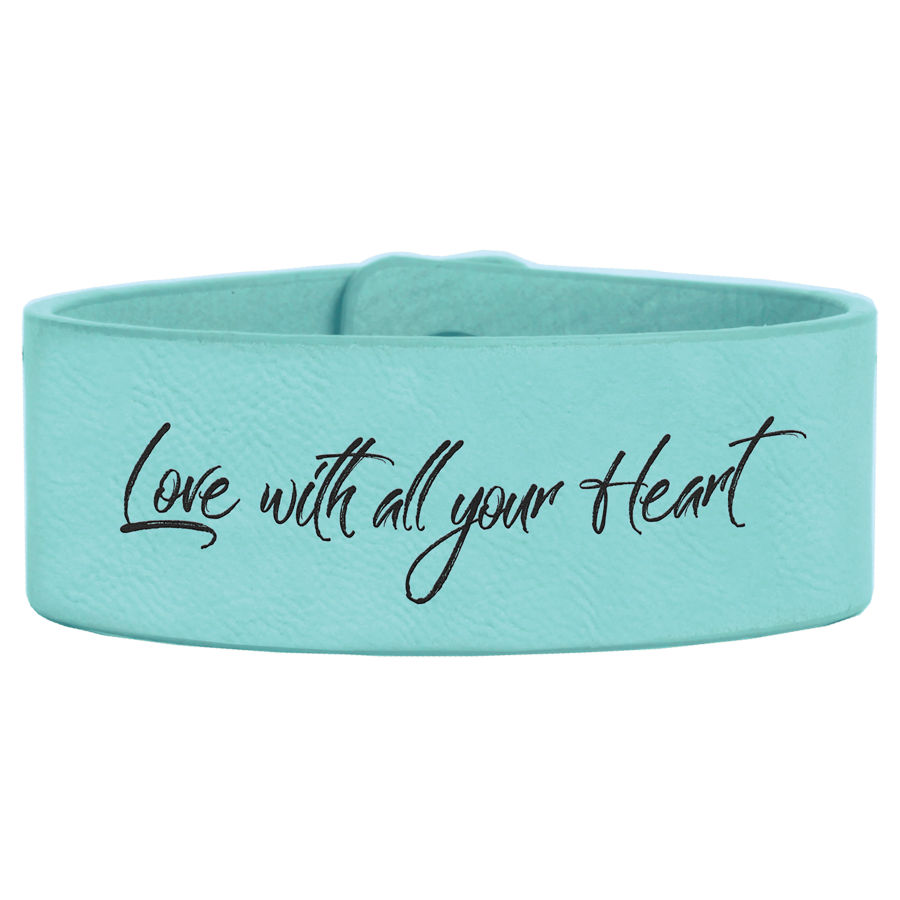 Laserable Leatherette Cuff Bracelet