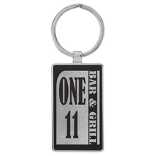 Load image into Gallery viewer, Laserable Leatherette/Metal Rectangle Keychain