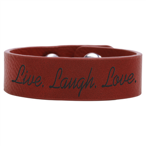 Laserable Leatherette Cuff Bracelet