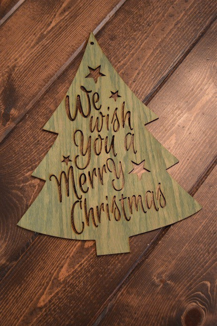 We Wish You A Merry Christmas Tree Door Decor